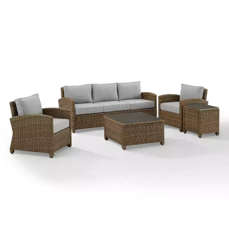 Bradenton 5pc Outdoor Wicker Sofa Set - Crosley