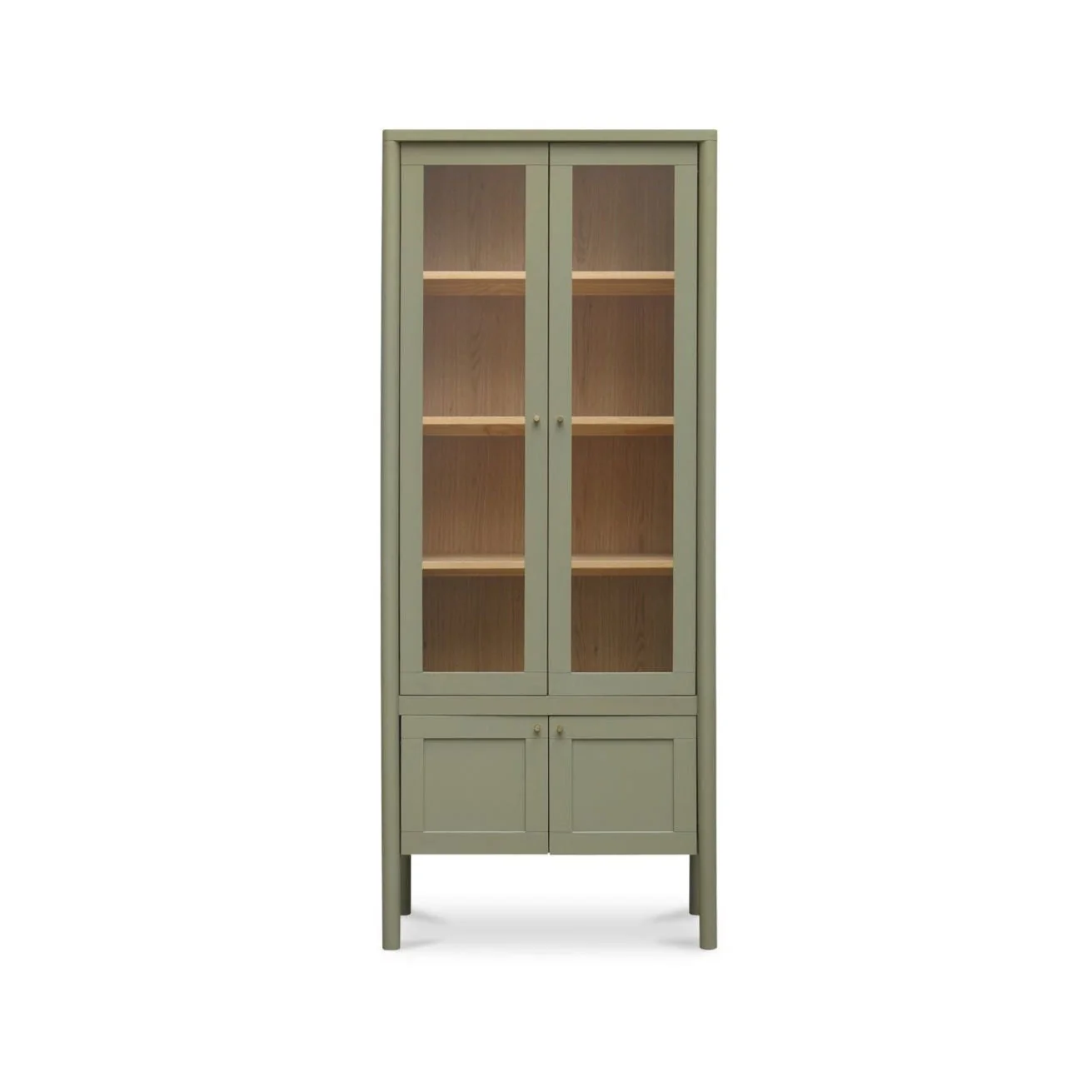 Classic Rubberwood & Polyester Upholstered Tall Cabinet with Supportive Slat Frame for Bedroom