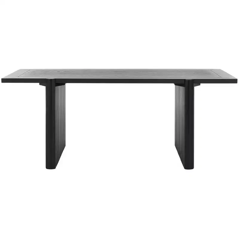 Rustic-Chic Rectangle Coffee Table with Fluted Sawhorse Frame