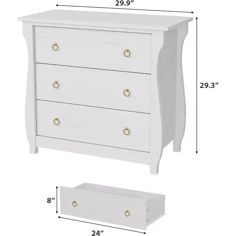 3 Dresser for Bedroom, 29.3 Tall Drawer Dresser with Storage Freestanding, Wooden Closet Storage Chest for Living Room, Bedroom, Entryway