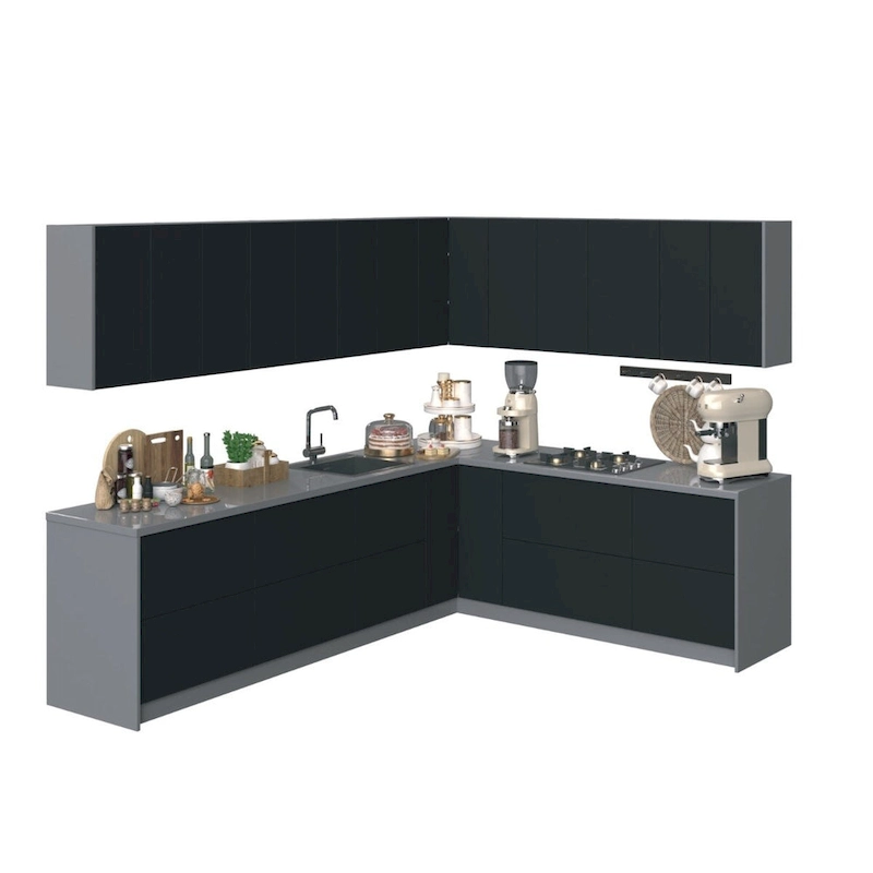 Kitchen Culinary Collection Black Color Base Size 10Ft Wide - 94x120