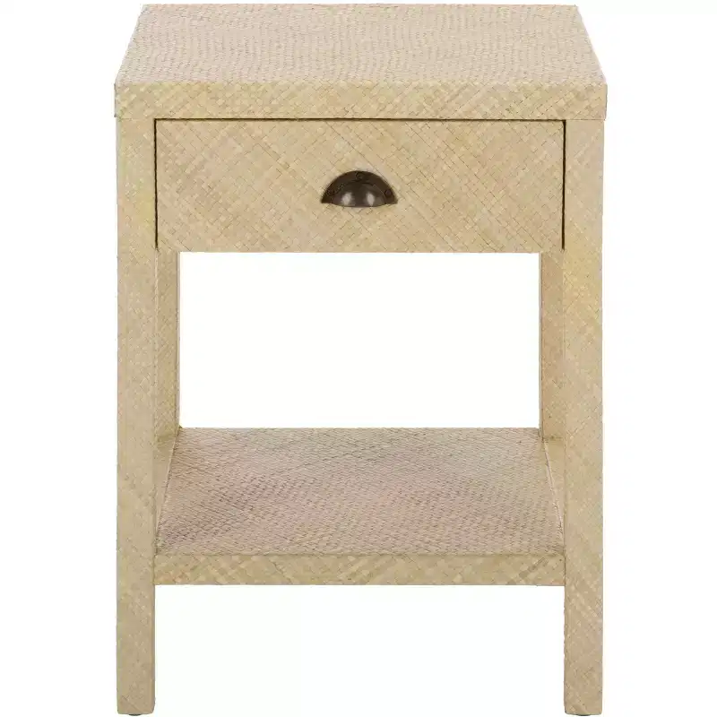1 Drawer 1 Shelf Accent Table, Natural