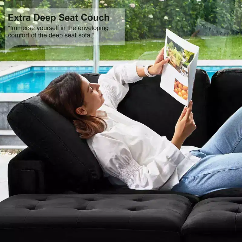 Belffin Modular Velvet Tufted Armrest Pair