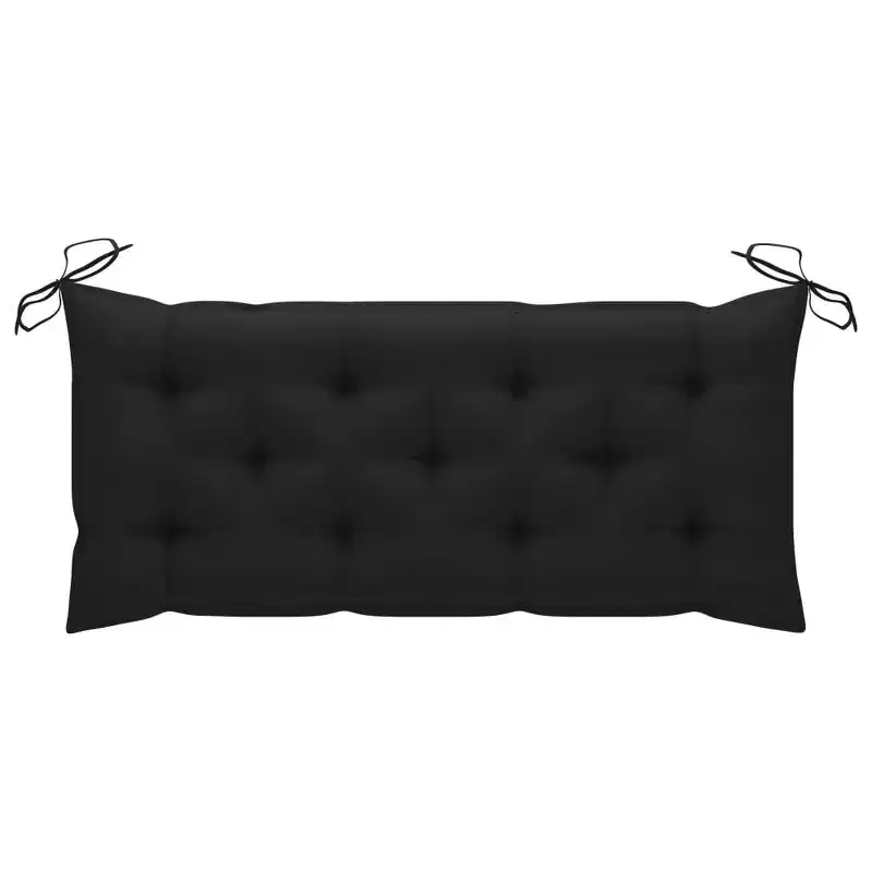 Garden Bench Wood with black cushion Solid Acacia Wood