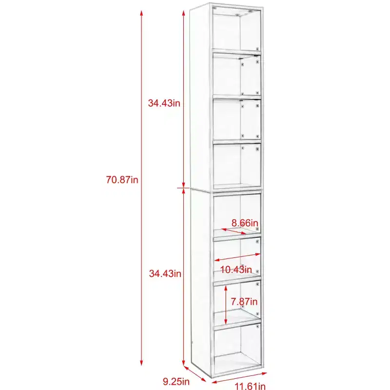 70.9 in.Tall Wood 4-Shelf Standard Bookcase with Shelves (Set of 2)