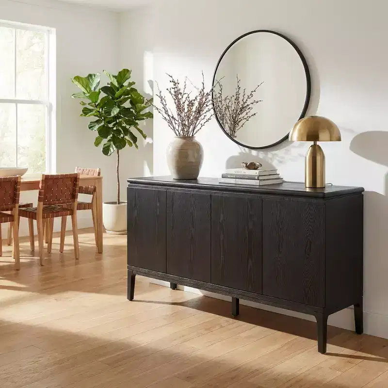 Christopher Knight Home Andy 59'' Modern 4-Door Sideboard with Rubberwood Legs