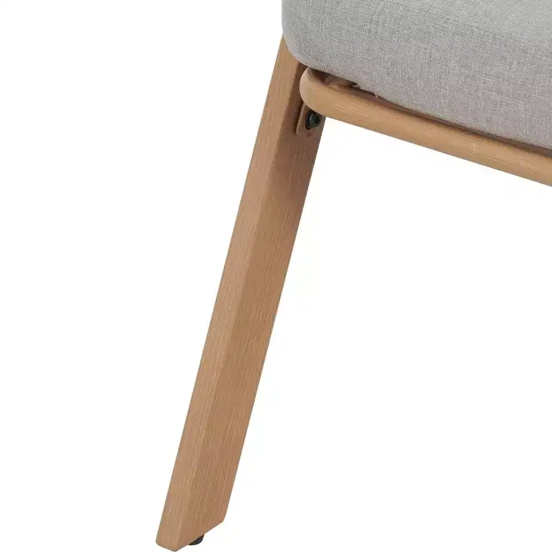 Christopher Knight Home Kaia Patio Modern Metal & Rattan Upholstered Accent Chairs with Faux Wood Finish (Set of 2)