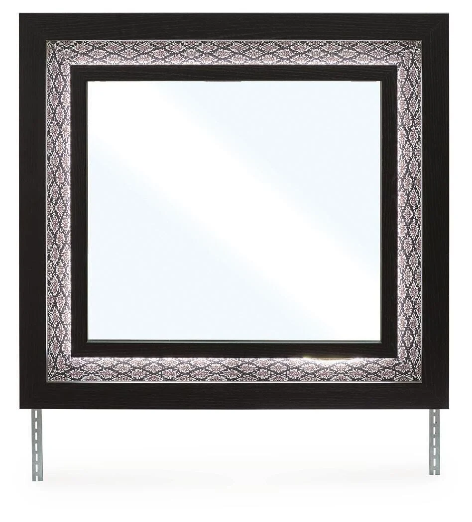 Bedroom Black product Features Made with engineered wood (MDF/particleboard/plywood) and