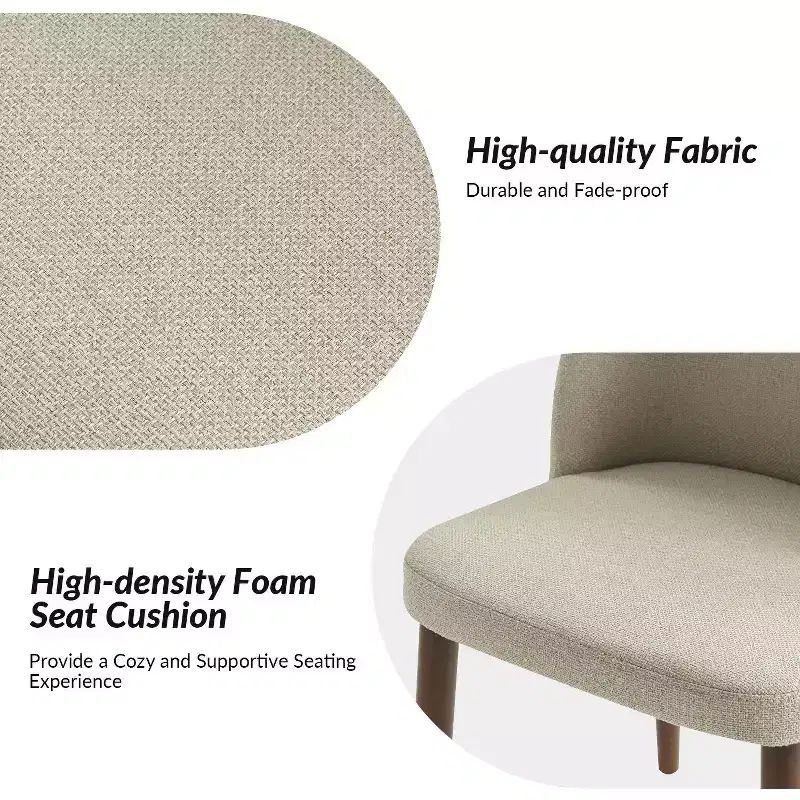 Elisa Mid-century Modern Upholstered Dining Chair Set of 2| ART OF LIVING DESIGNS