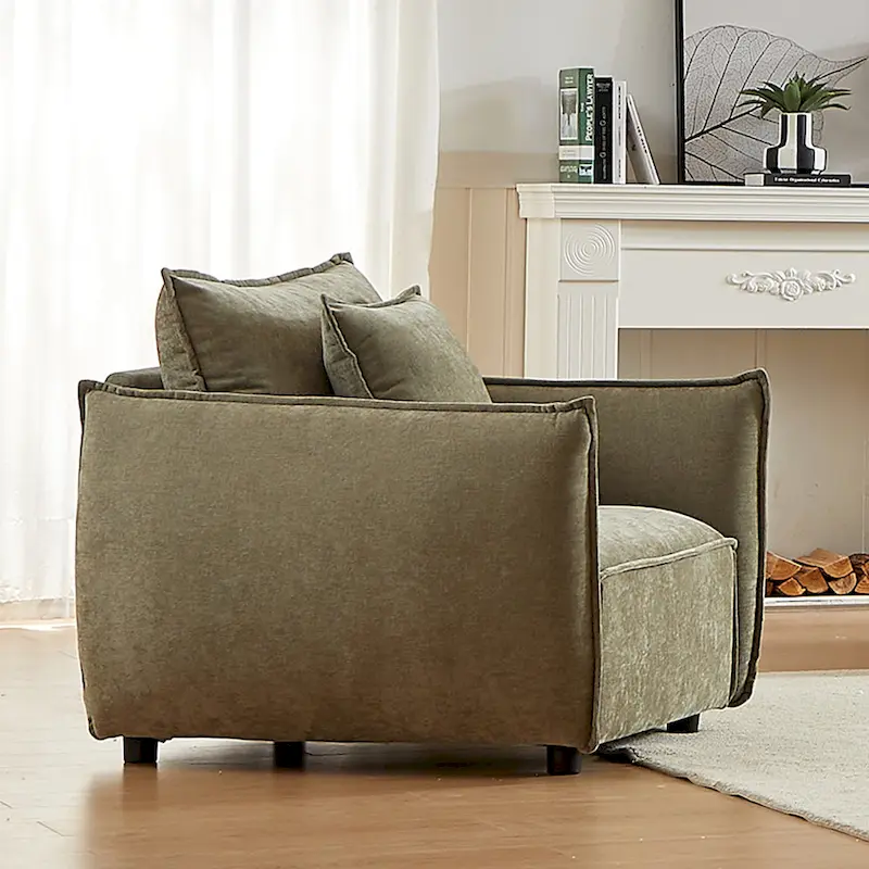 44 Upholstered Arm Chair with Pillows