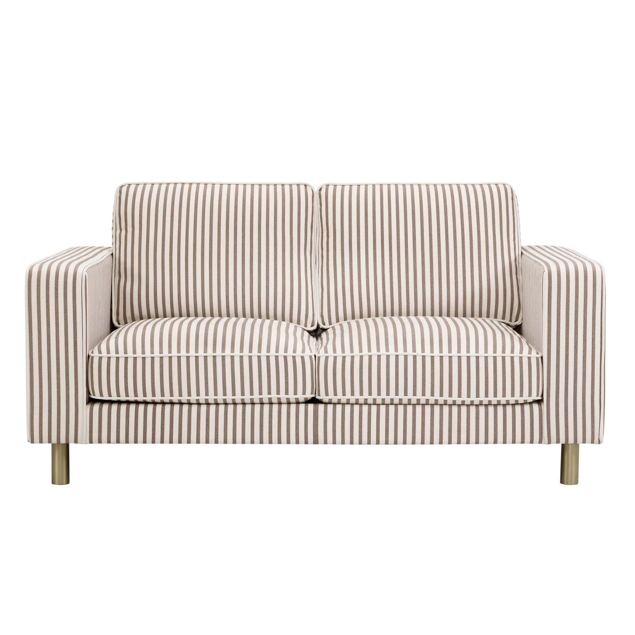2 Seater Sofa - Chocolate Stripe