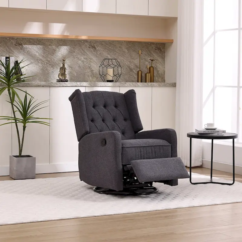 Multi-gear adjustable lounge chair 360 degrees full rotation rocking chair