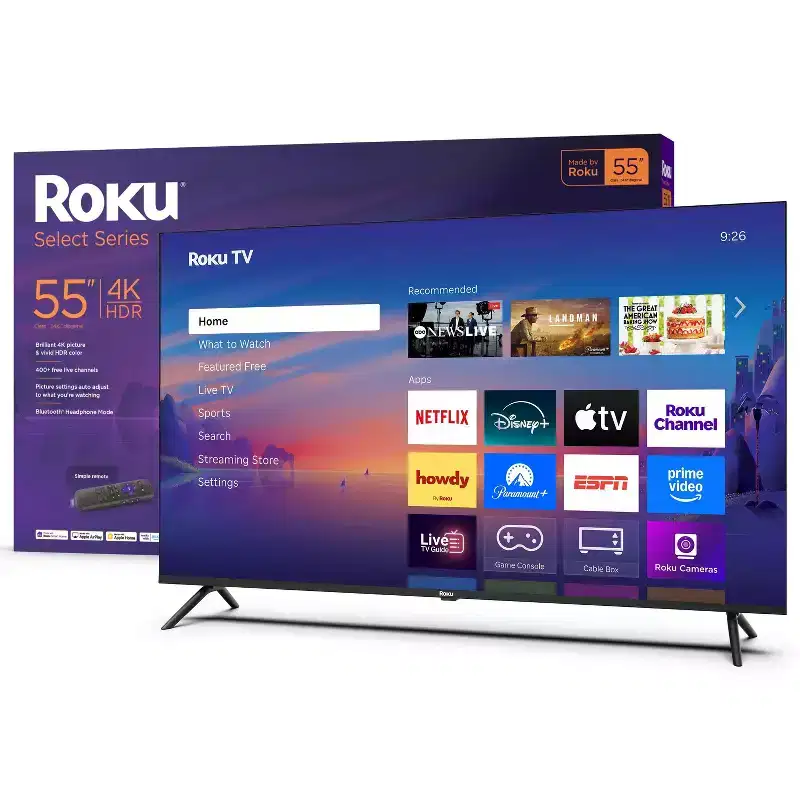 Roku 55 Select Series 4K HDR Smart Roku TV with Roku TV Remote