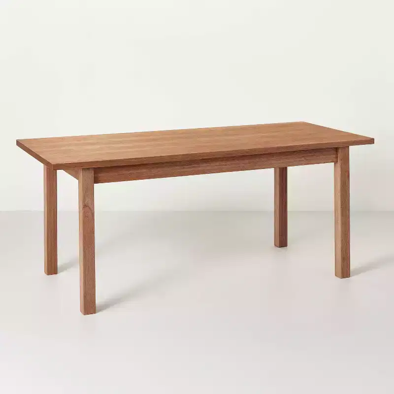 Plank Top Rectangular Wood Dining Table | Farmhouse Style