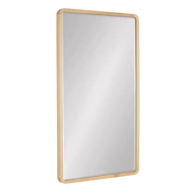 Kate and Laurel McLean Wood Radius Rectangle Wall Mirror