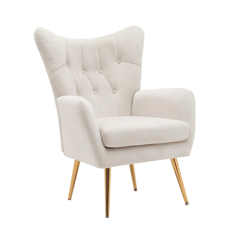 Mid Century Wingback Upholstered Accent Chair