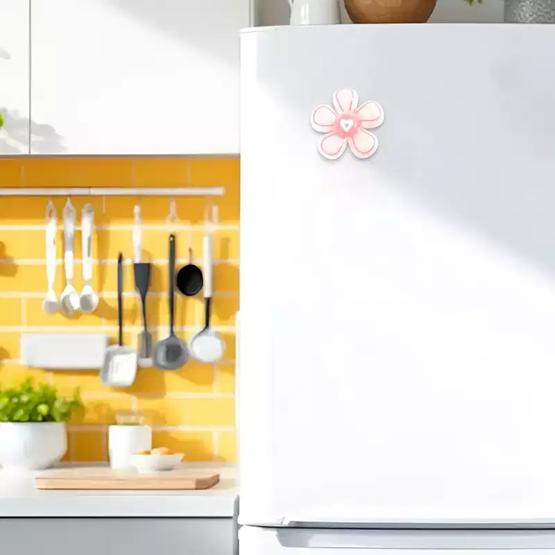 Unique Bargains Magnetic Refrigerator Sticker Irregular Shape Large Smiling Sunflower 1 Pc