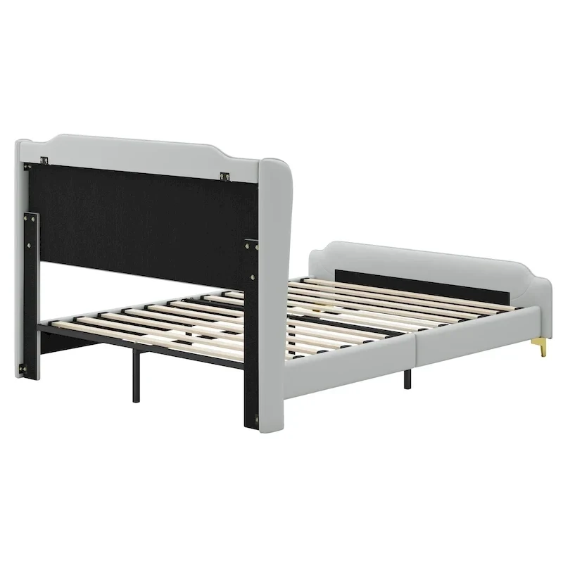 Modern Upholstered PU Leather Bed