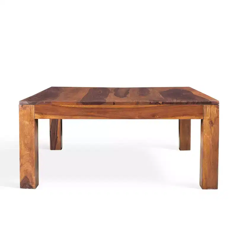 Handmade Cube Low Square Coffee Table Brown - Timbergirl: Rustic Wood, Non-Toxic Finish, Storage Compartment, Modern Design