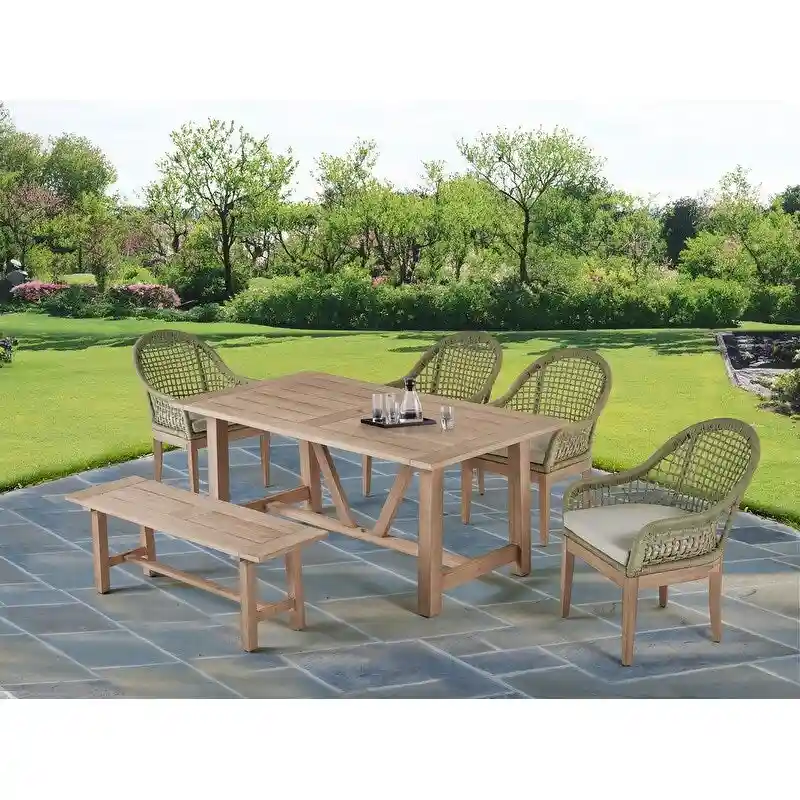 Best Quality Furniture Wood Patio Sets with Umbrella Hole
