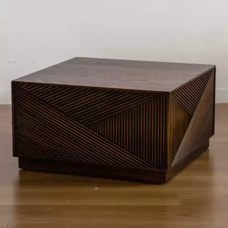 GDFStudio Coles 27.56 Modern Square Coffee Table with Baking Varnish Finish