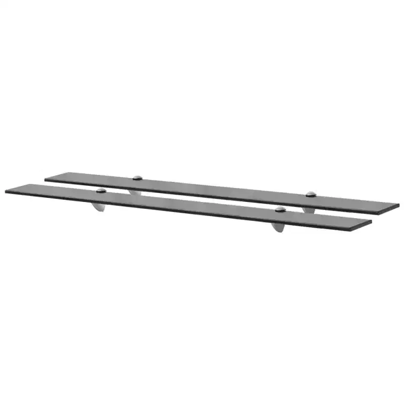 Floating Shelf Clear Tempered Safety Glass 39.4x7.9 in