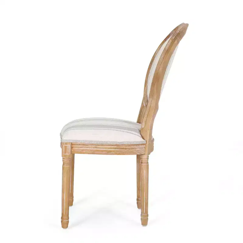 GDFStudio Newman Traditional Upholstered Rubberwood Dining Chairs (Set of 4)