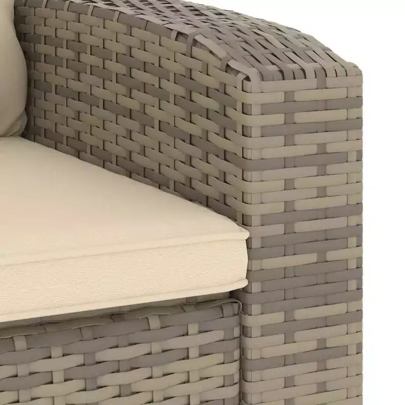 vidaXL Garden Reclining Chair PE Rattan Single Sofa