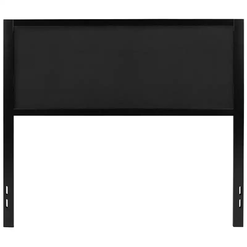Emma and Oliver Metal Headboard - Fabric Upholstery Fits Standard Bed Frames