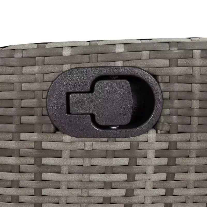vidaXL Reclining Garden Chair Grey PE Rattan Standard