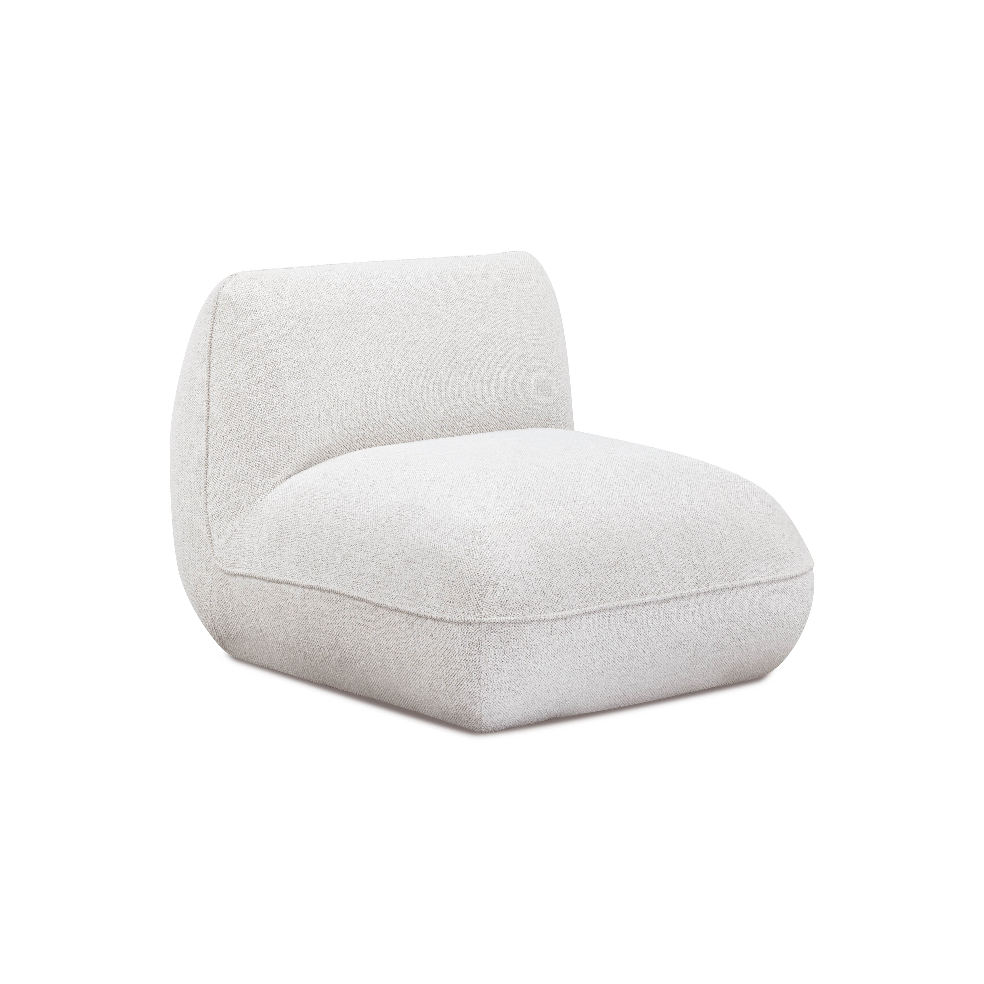 Stone White Contract-Grade Chenille  Chair