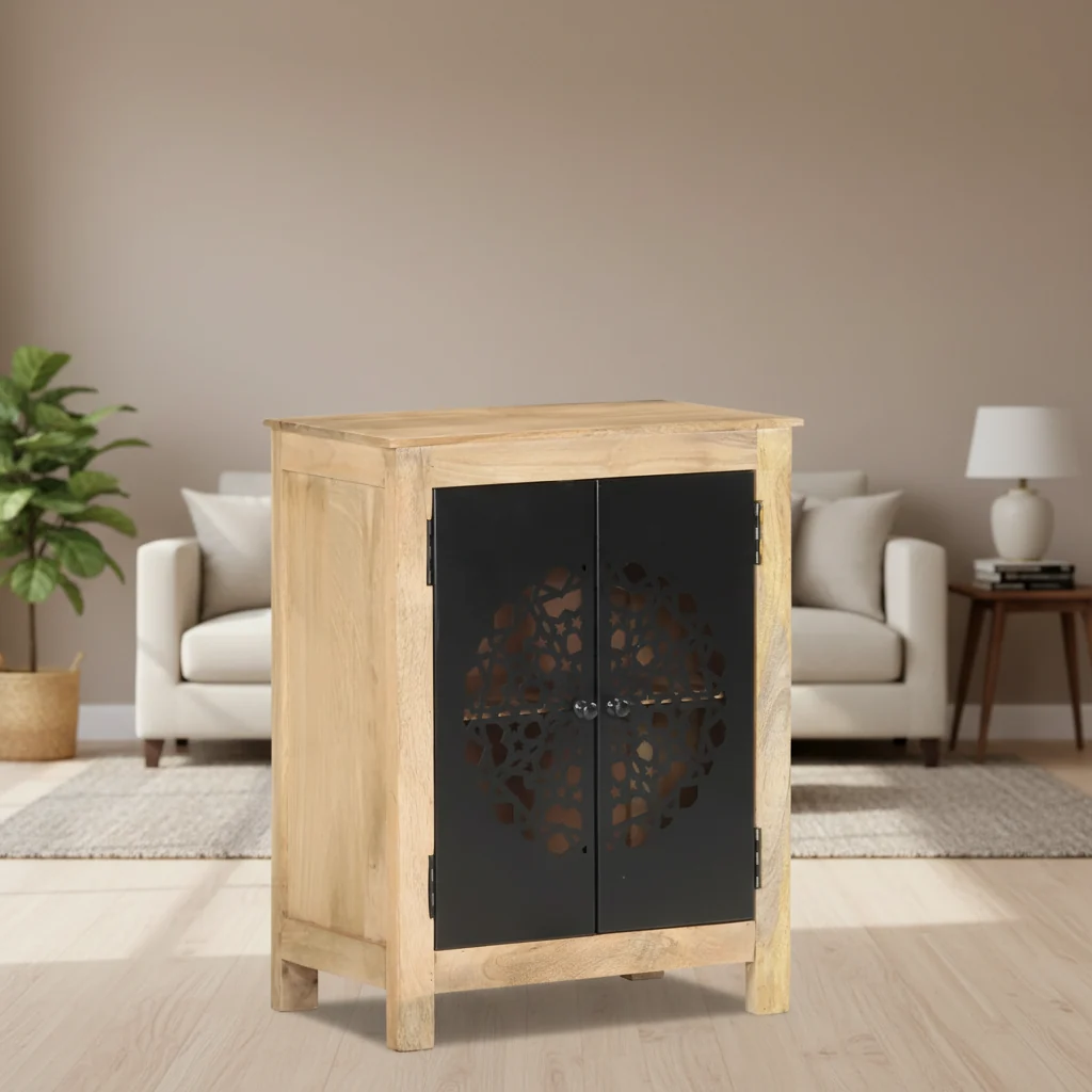 Solid Mango Wood Sideboard 23.6x13.8x29.5