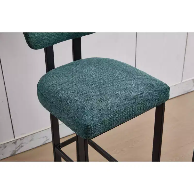 Upholstered Boucle Dining Chairs Set of 2 – Multiple Colors, Metal Legs