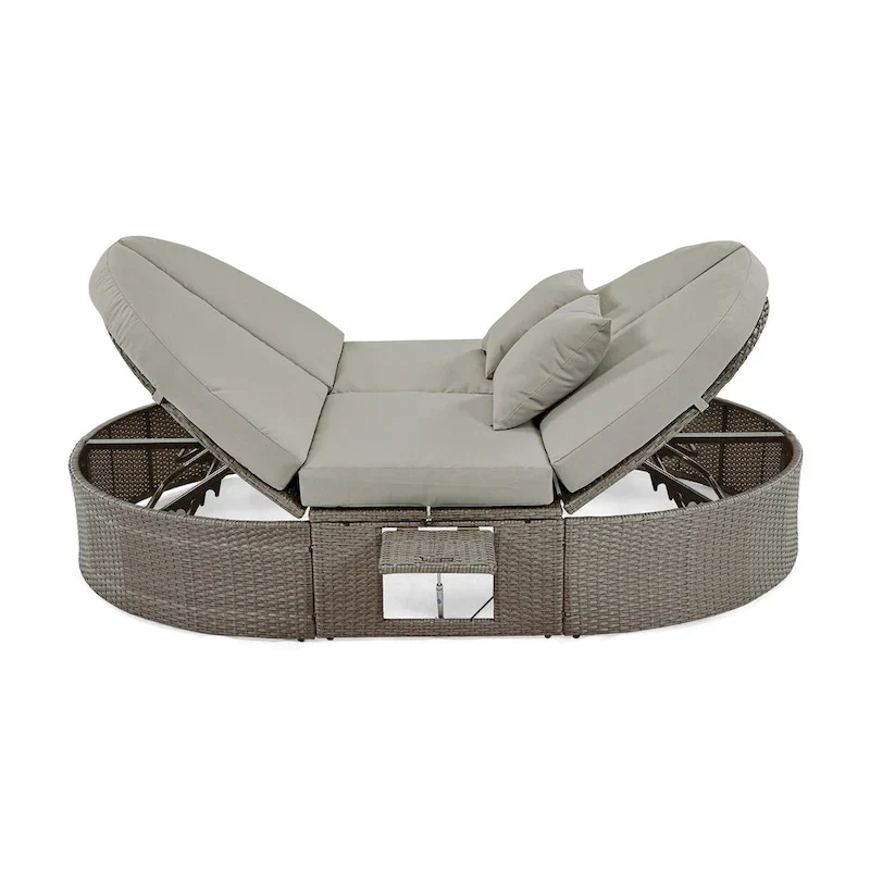Patio 2-Person Daybed with Cushions and Pillows