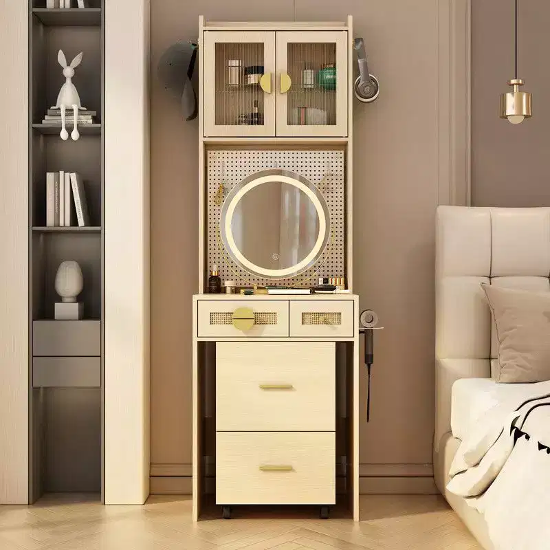 Karl Home Makeup Vanity Set with LED Lights and Power Outlets