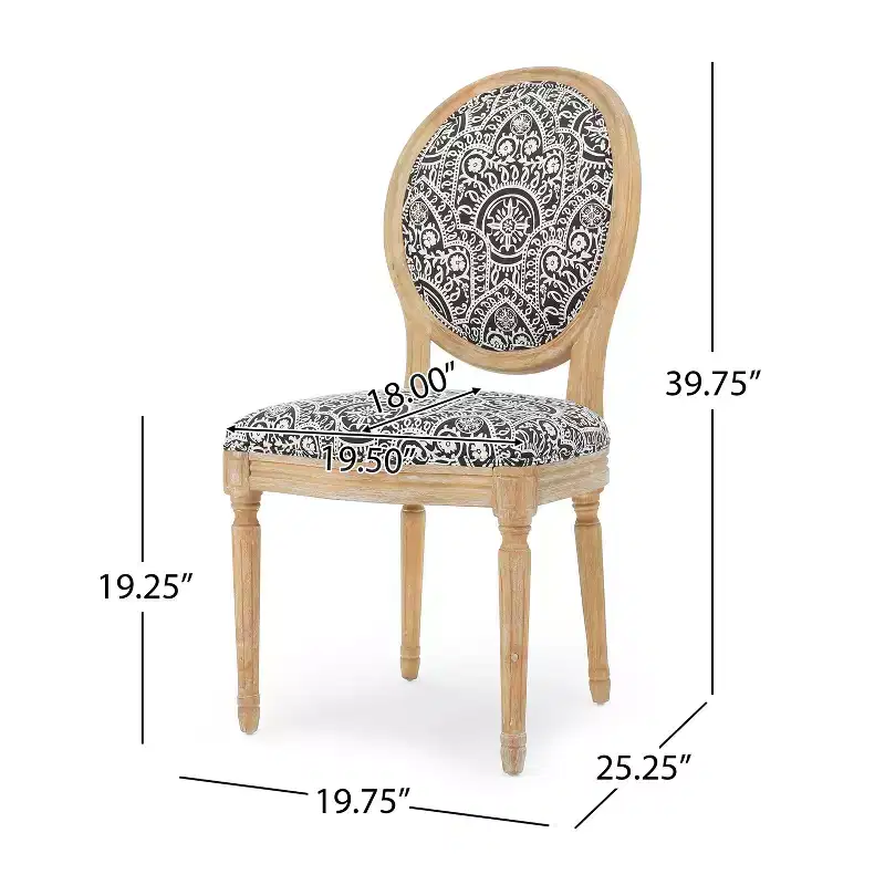 GDFStudio Newman Traditional Upholstered Rubberwood Dining Chairs (Set of 4)