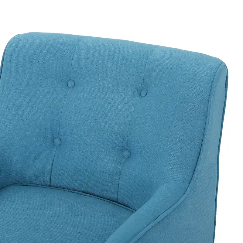Upholstered Button-Tufted Accent Chair with Iron Hairpin Legs