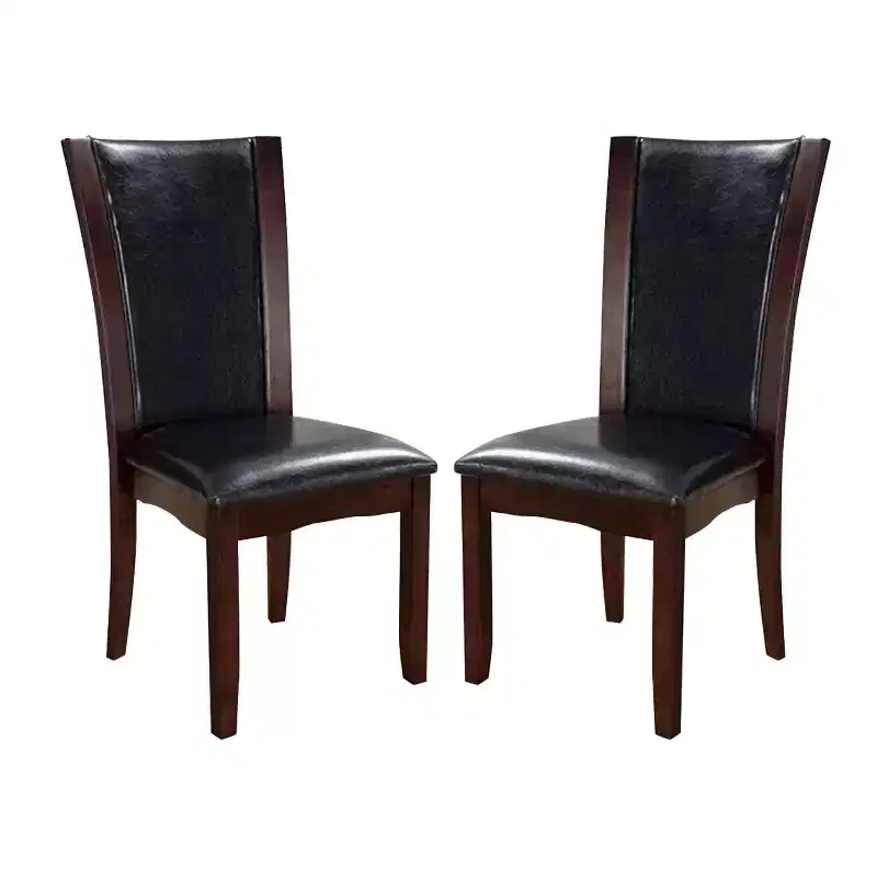 Simple Relax Set of 2 Leatherette Upholstered Side Chairs