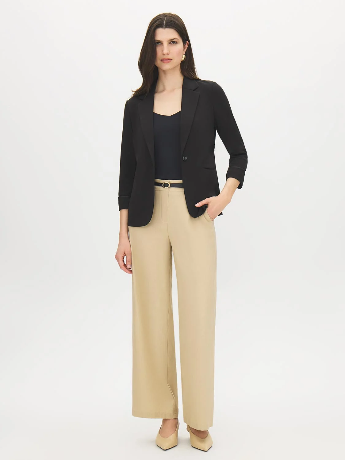Cuffed Sleeve Blazer