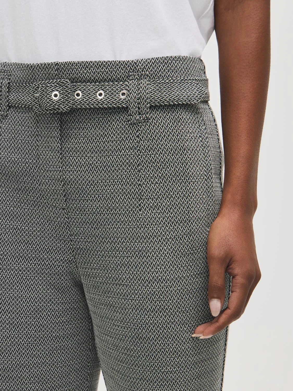 Jacquard Flare Leg Pants