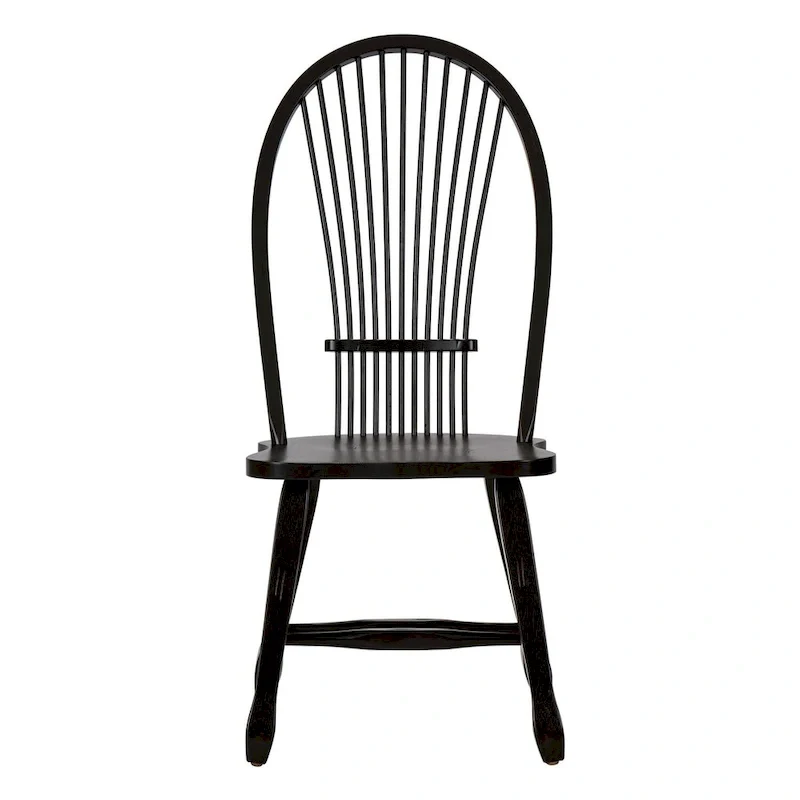 Treasures Rustic Black Sheaf Back Dining Chair (Set of 2)
