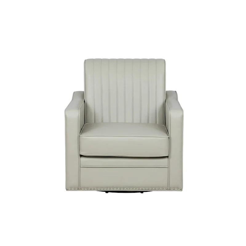Carlota Faux Leather 360 Swivel Accent Chair