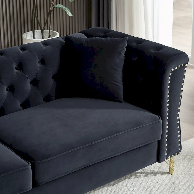 60.2 Chesterfield Velvet Sofa