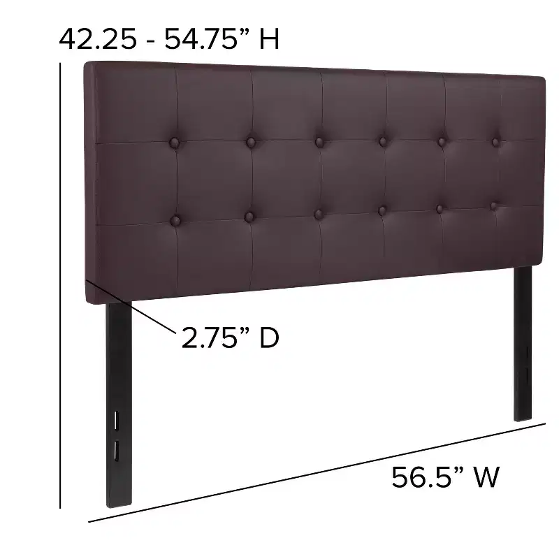 Emma and Oliver Button Tufted Upholstered Headboard