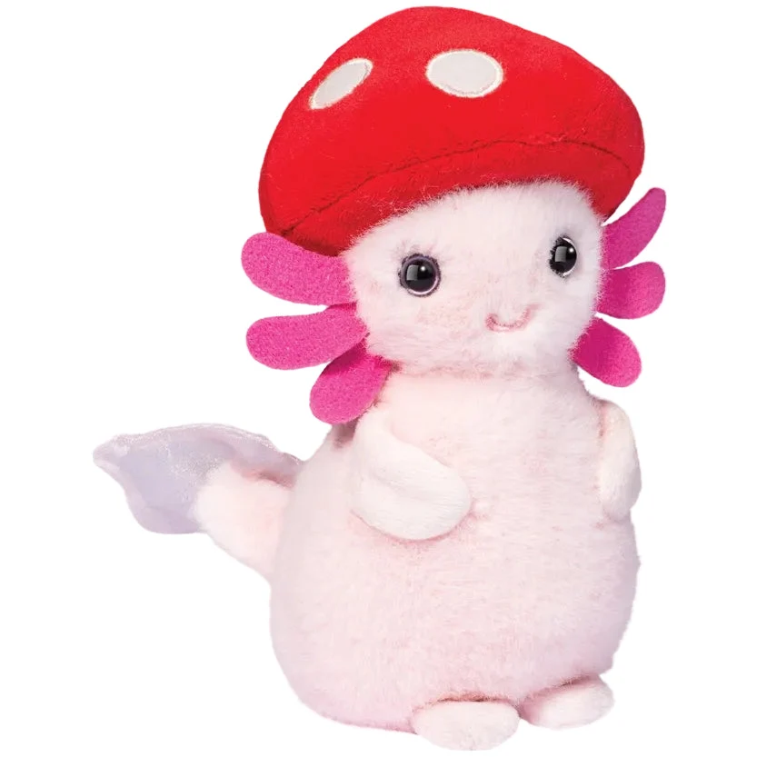 Funglotl Mushroom Axolotl Plush Stuffed Animal Soft Toy Pink