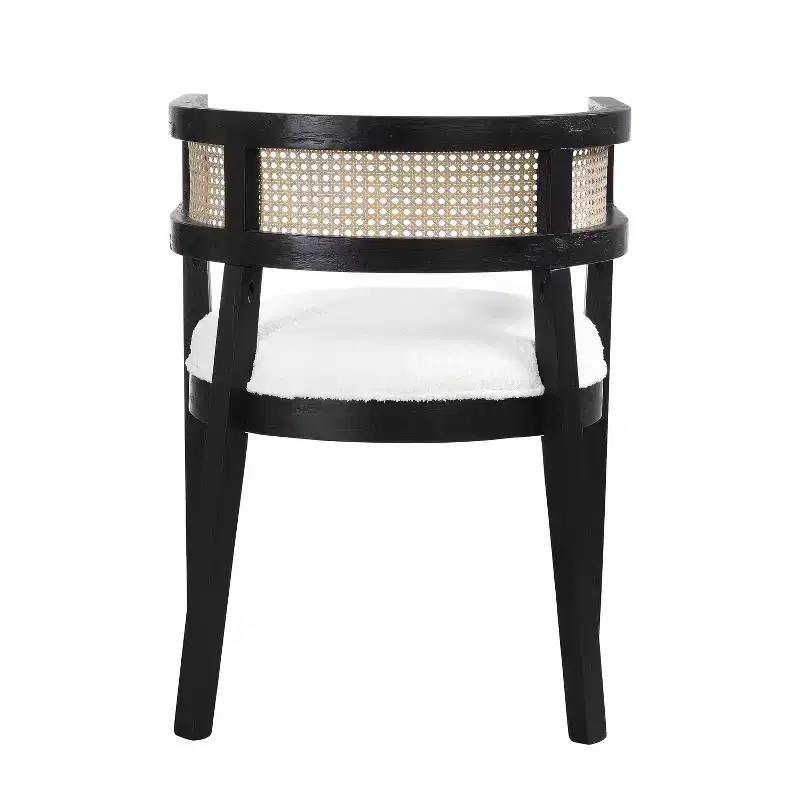 Christopher Knight Home Cinnabar 19.75 Seat Height Upholstered Rubberwood Tub Dining Chairs with Cane Back(Set of 2)