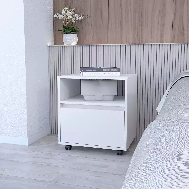 Duncan Stylish Functional 1 Drawer Nightstand for Bedroom Living Room