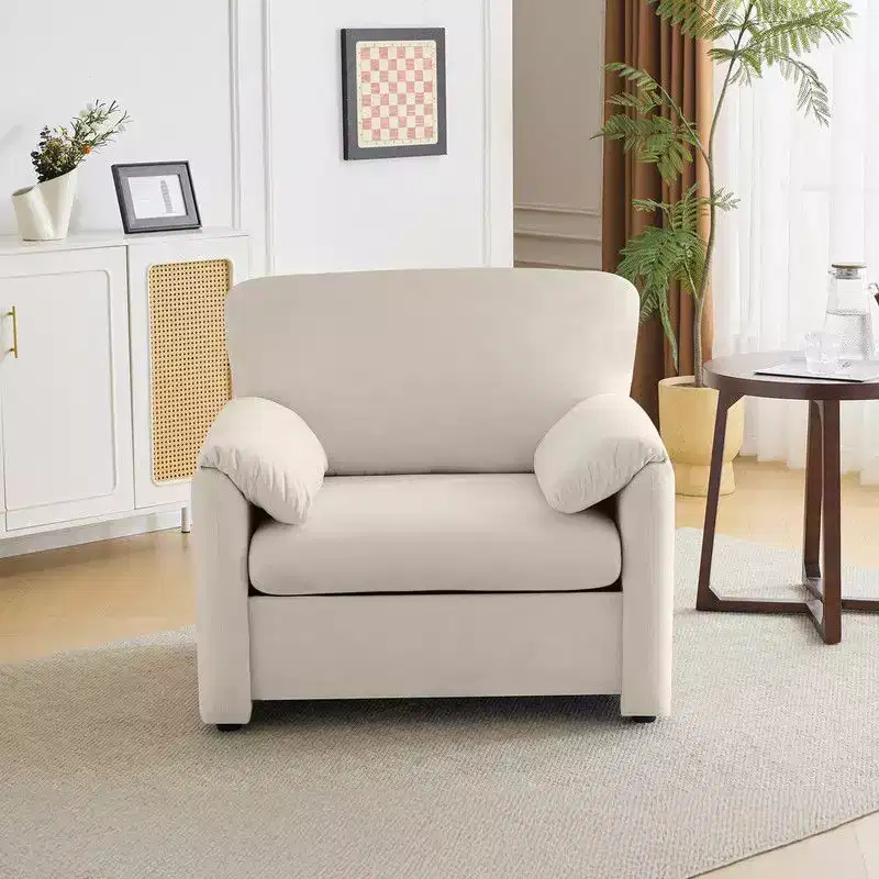 Accent Chair Single Sofa for Living Room - Elephant Ear Design