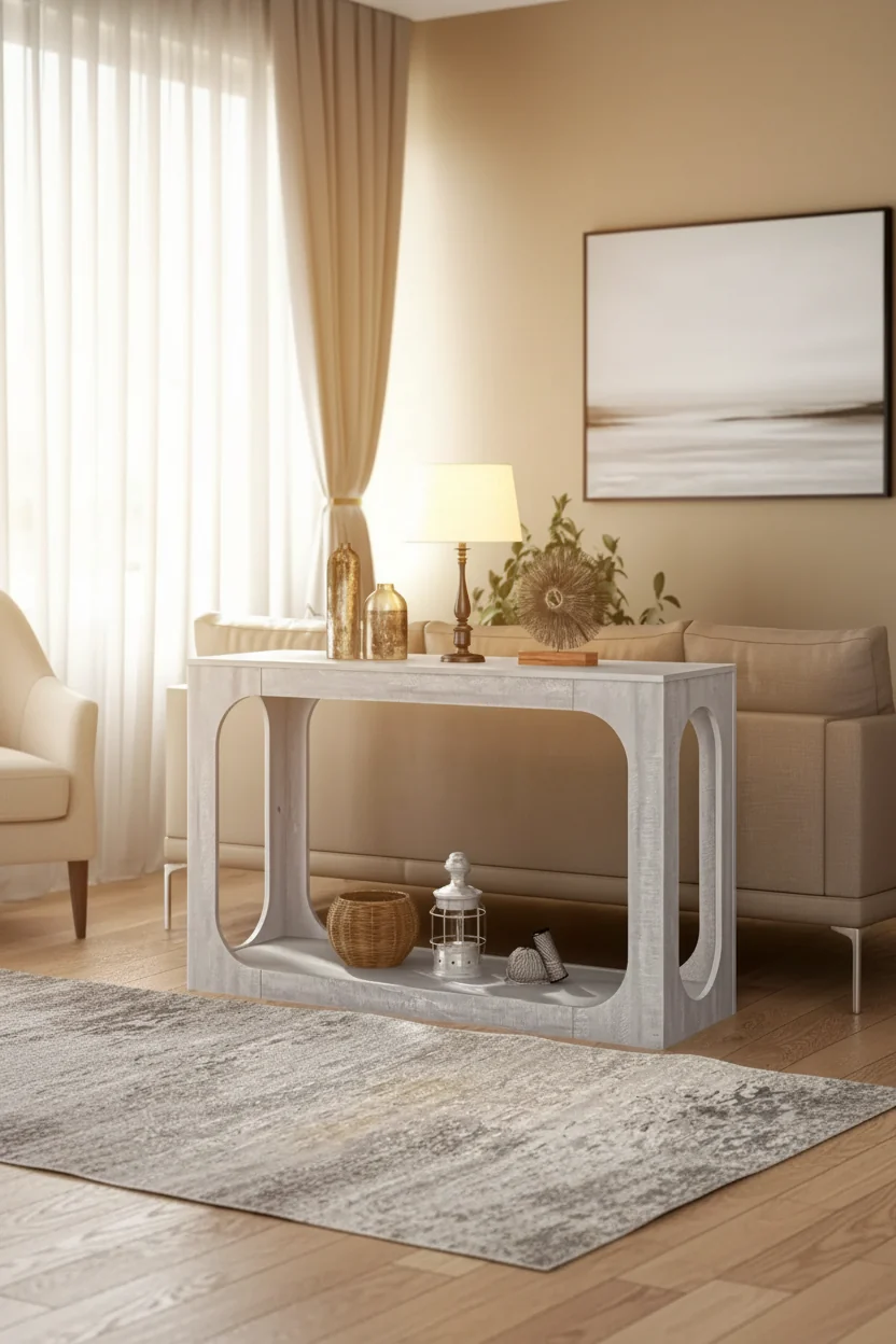 Console Table with Two-Tier Open Shelf 47 W x 15.6 D x 30 H