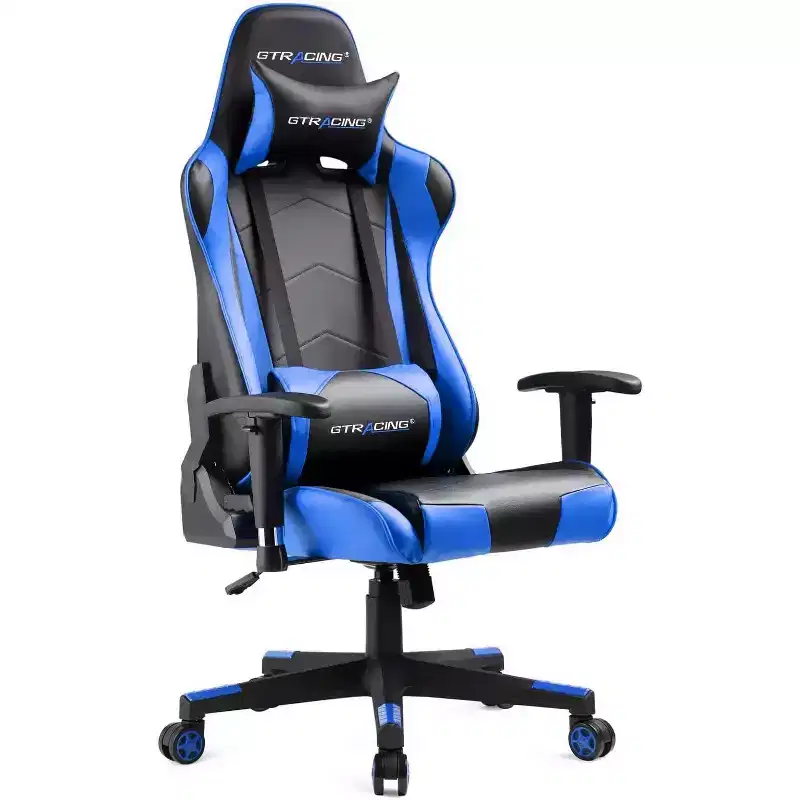 Gaming Office Chair PU Leather with Adjustable Headrest and Lumbar Pillow - GTRACING